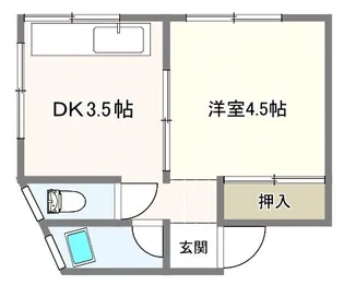 シエル中山手【3階】の間取り