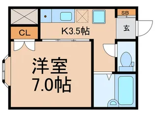 シャルマンハイツ【1階】の間取り