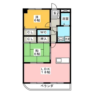 リッジクレスト【2階】の間取り