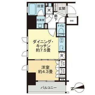 ライオンズ浅草橋ミレス【2階】の間取り