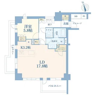 アトラス新宿河田町ヒルズ【1階】の間取り