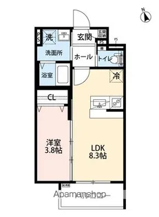robot home 箱崎宮前II【1階】の間取り