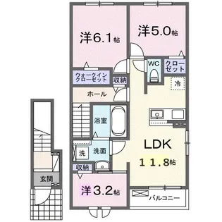 ソラティオ【2階】の間取り