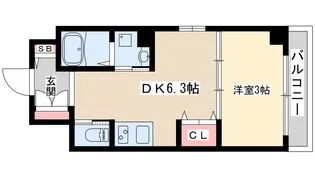 Mv.imp大阪塚本【2階】の間取り