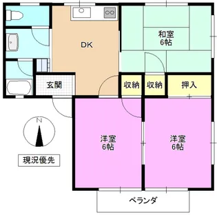 コーポラスターB【2階】の間取り