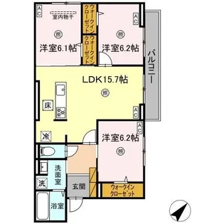 ボナール山の手 III【1階】の間取り