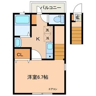 Teras若泉【2階】の間取り