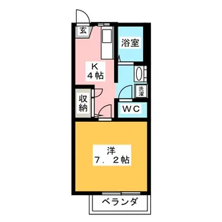 フレグランスあづみA【1階】の間取り
