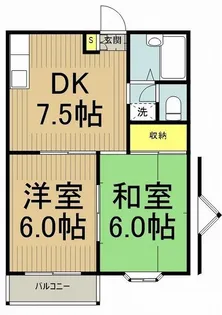 リバーハイム栄町【1階】の間取り