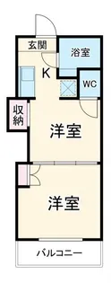 レジデンスカープ大宮【2階】の間取り