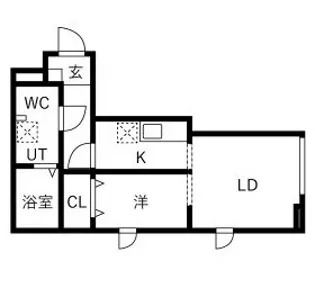 メリディアン台原7丁目壱番館【1階】の間取り