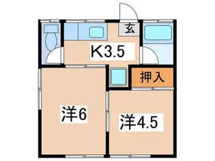 酒井アパ-ト【2階】の間取り