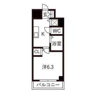 プレサンス金山グリーンパークス【9階】の間取り