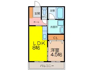 ひまわりマンション【4階】の間取り