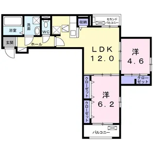 レオン パッソ【1階】の間取り