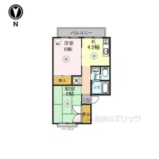 ホワイトヴィラ壱番館【2階】の間取り