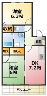 ルミエール甲子園【2階】の間取り