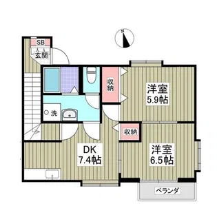 プロムナード伍番館【2階】の間取り