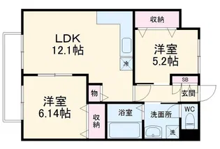 Villa Ocean Court【2階】の間取り