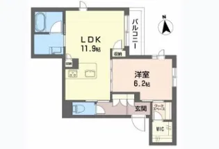 シャーメゾン グレイスドムス【1階】の間取り