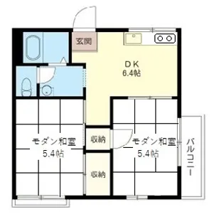 スカイマリンB【2階】の間取り
