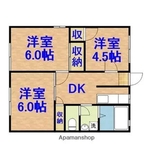 コーポサンフラワー1【1階】の間取り