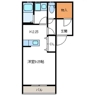 ボンヌ・シャンスC【2階】の間取り