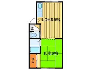 コーポきくち【2階】の間取り