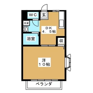 サンハイツ青山【2階】の間取り
