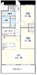 カーサフェリース【2階】の間取り