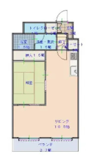 ダイアパレス久留米【4階】の間取り