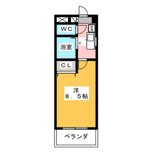 サンハイツ城西【2階】の間取り