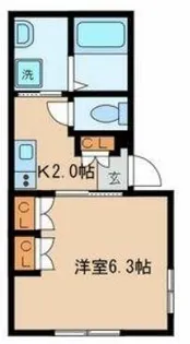 東京都世田谷区南烏山4【アパート】の間取り