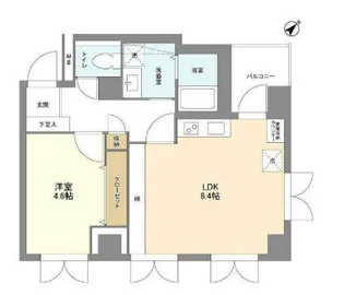 1LDKの間取り画像