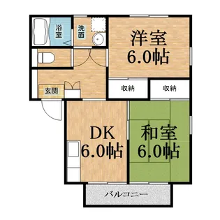 エステートピア鹿野【2階】の間取り