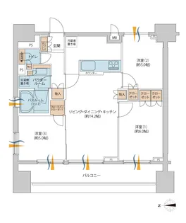 プレシス本厚木コンフォート【7階】の間取り