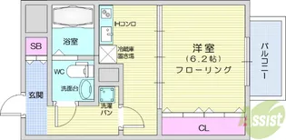 ヴィアーレ八幡3丁目【6階】の間取り