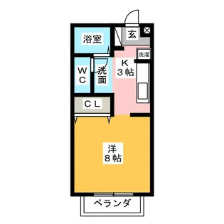 プラッツ南川【1階】の間取り