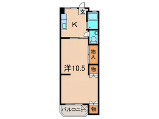 グレイス川西南館【4階】の間取り