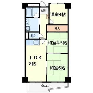 高槻センチュリーマンション【3階】の間取り
