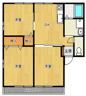クイーンハイツD【2階】の間取り