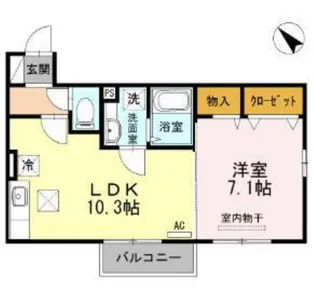 ヒルサイドテラス【1階】の間取り