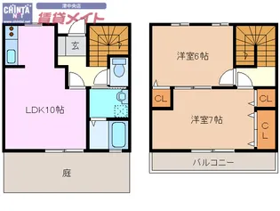 三重県津市河芸町上野【一戸建】の間取り