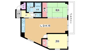 リベルテ豊中本町【3階】の間取り