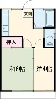 宏栄荘中棟【2階】の間取り