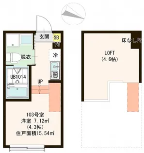 ハーモニーテラスKNT【1階】の間取り
