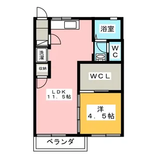 フレグランス松本A【1階】の間取り