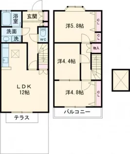 東京都立川市柏町3【一戸建】の間取り