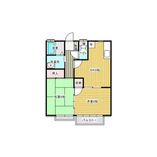 竹の上ハイツ NO.1【1階】の間取り