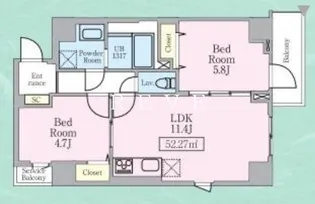 THE ROOM【9階】の間取り